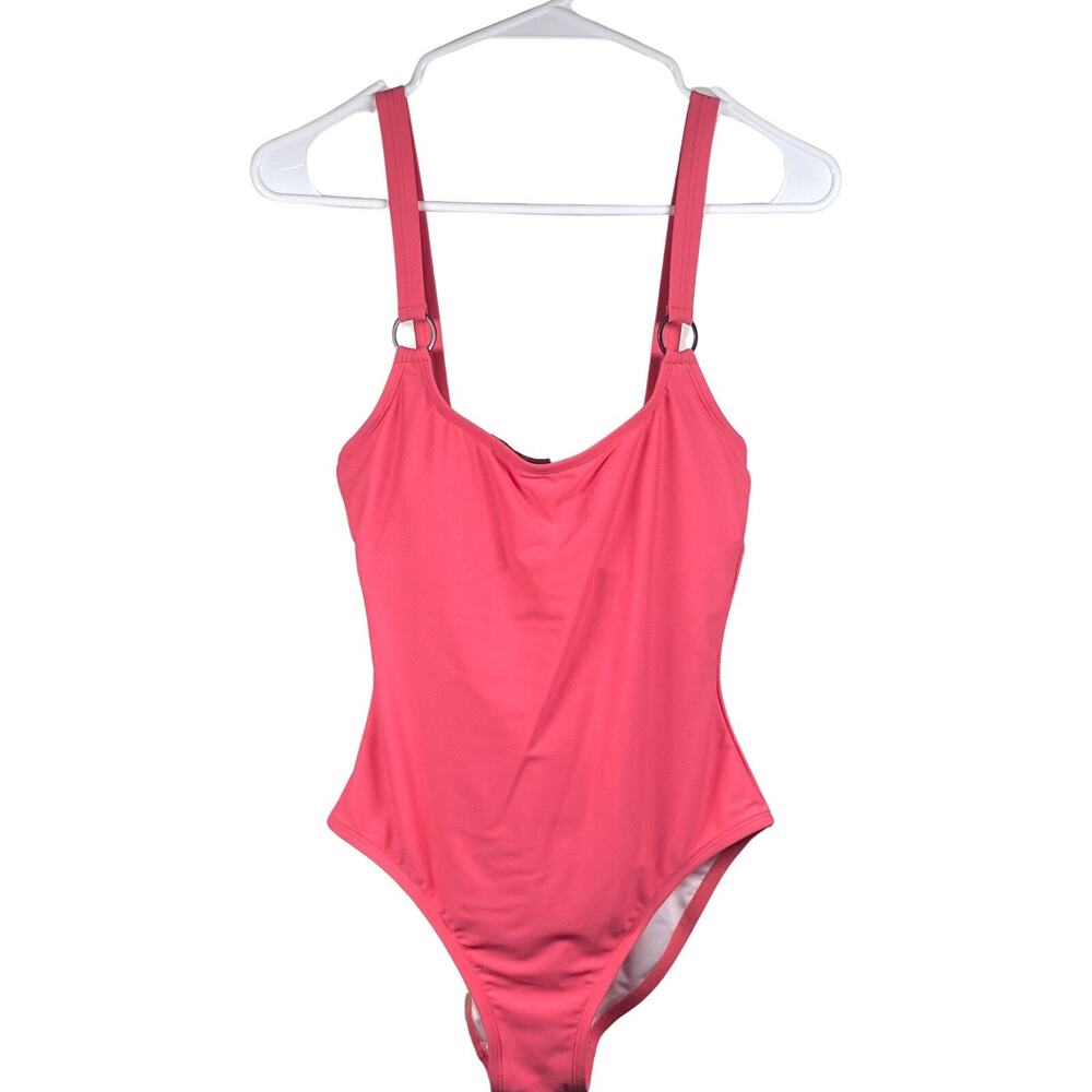 Calvin Klein CK Swimsuit Women's Size 4 Pink One Piece Classic Logo Modern Beach